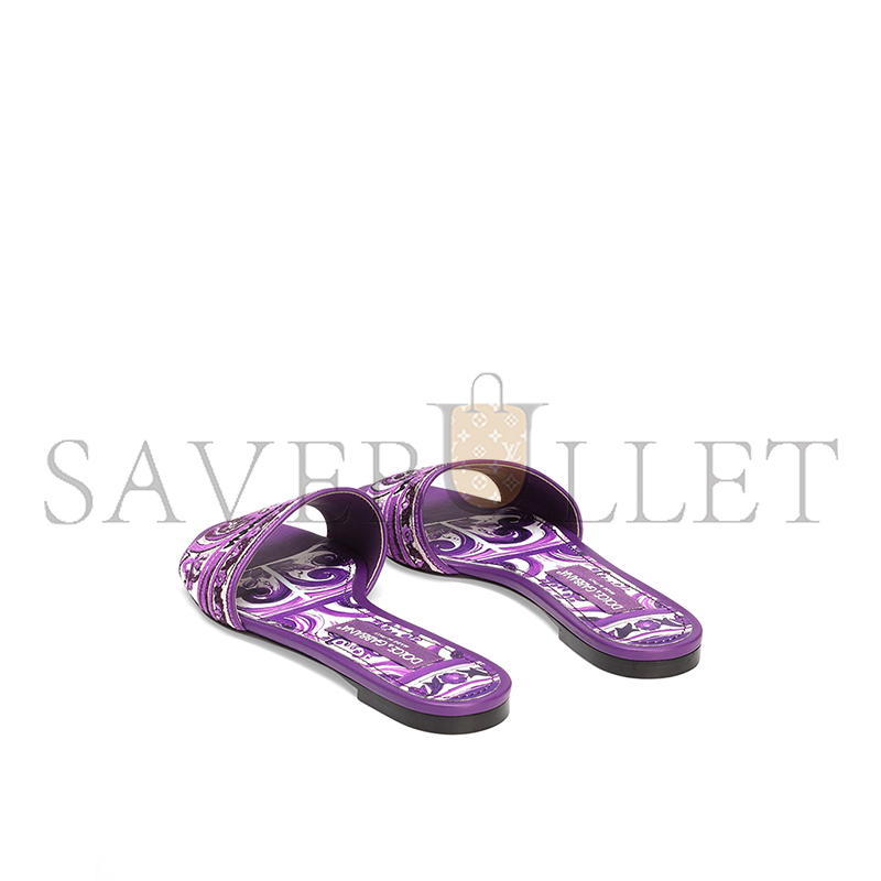 DOLCEGABBANA EMBROIDERED SLIDES CQ0571AV804I03TN